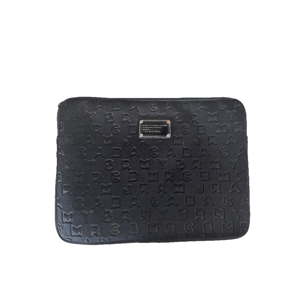 Marc by Marc Jacobs Neoprene Laptop  Zip Case - Black  w/ Logo [13.5 x 9.5]